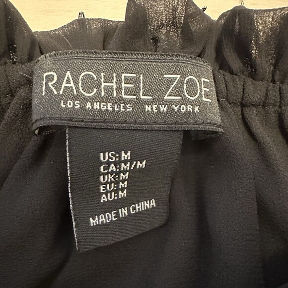 Rachel Zoe Women Medium Blouse‎ Mock Neck Sleeveless Black - Picture 5 of 9